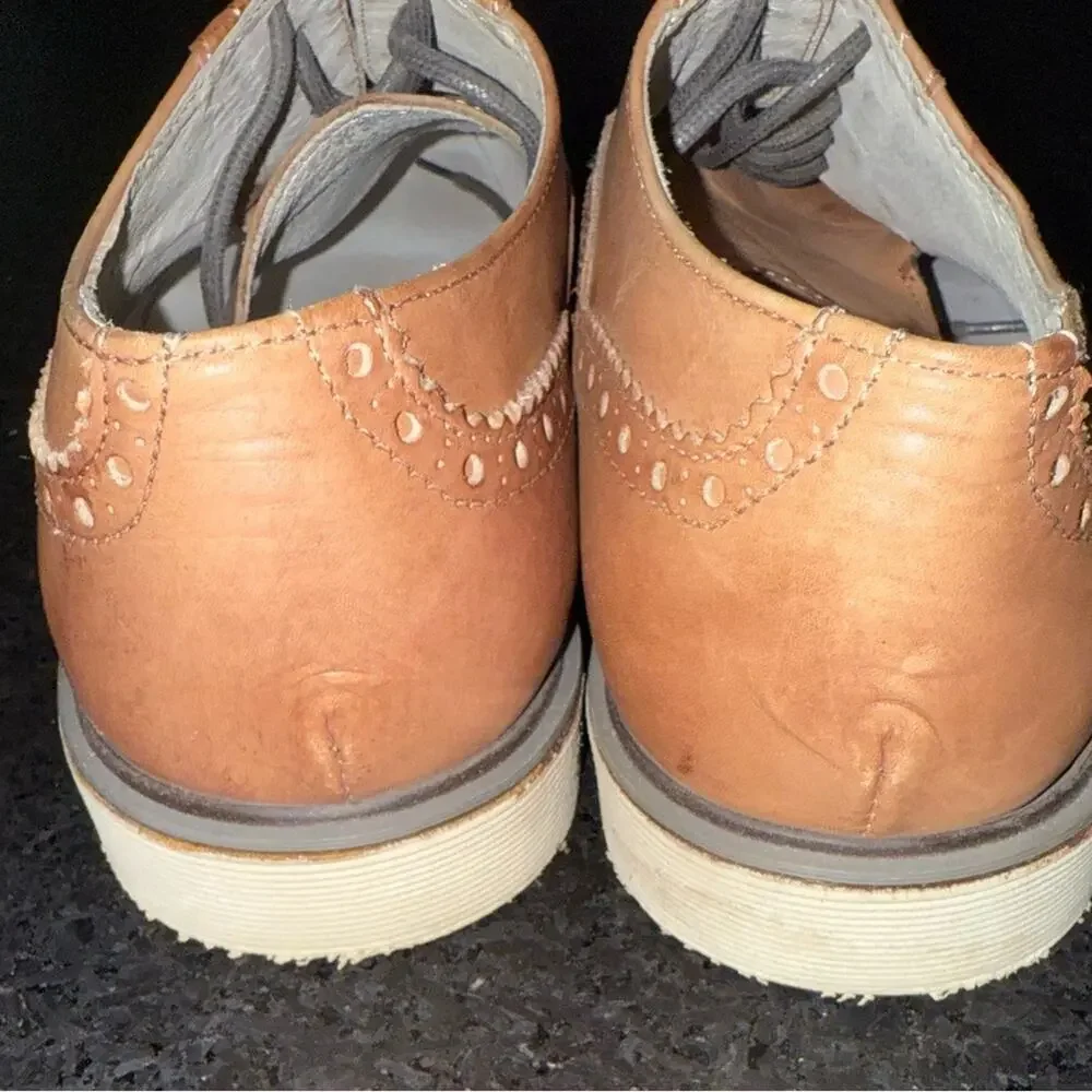 UEC Café Noir Tan Brogue Shoes GENUINE LEATHER ITALIAN MADE SZ 43